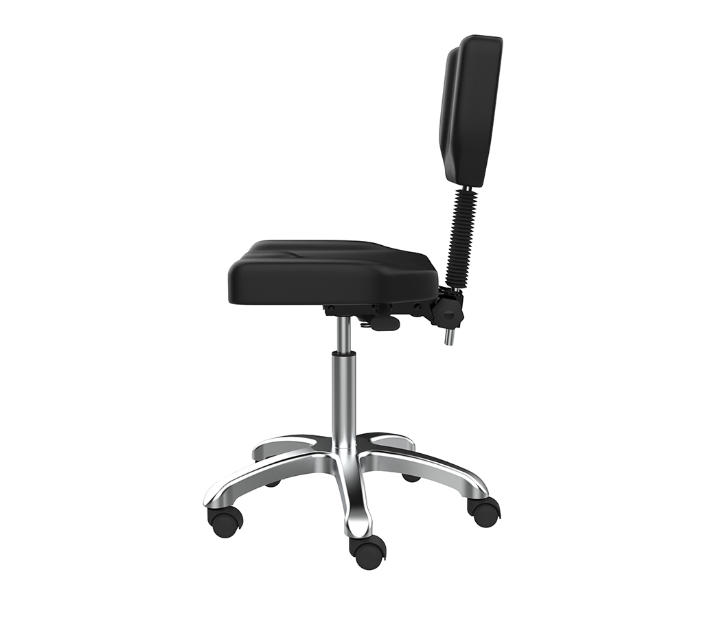 Silverfox 1030 Beautician Stool with Backrest - Image 4