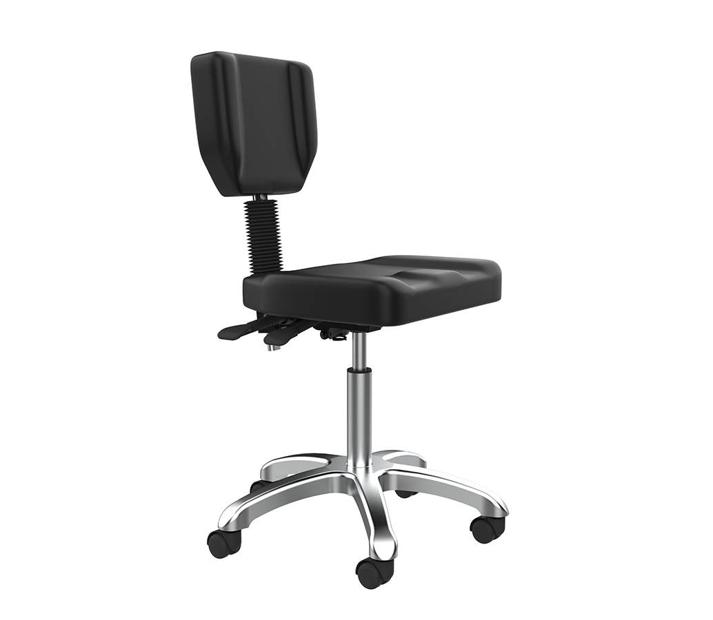 Silverfox 1030 Beautician Stool with Backrest - Image 2