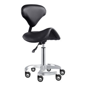Tao Rolling Saddle Stool with Back